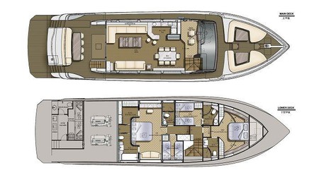 85ft affordable luxury yacht layout 2(001)